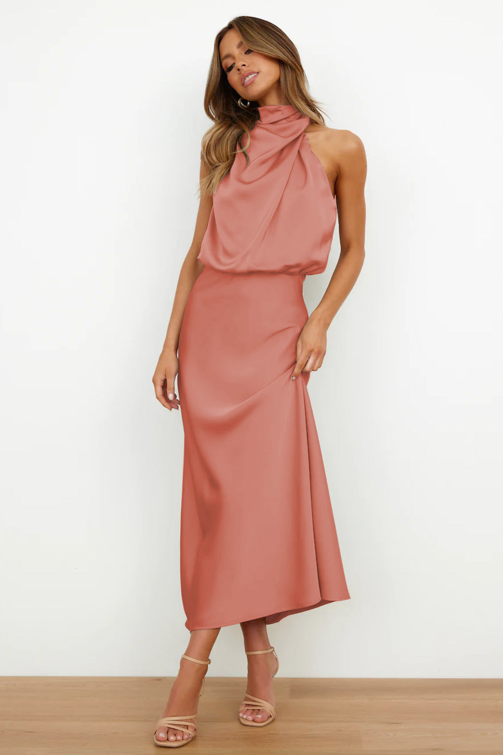 Lemoine™ | Alessia | Robe Élégante Dos Nu en Tissu Fluide