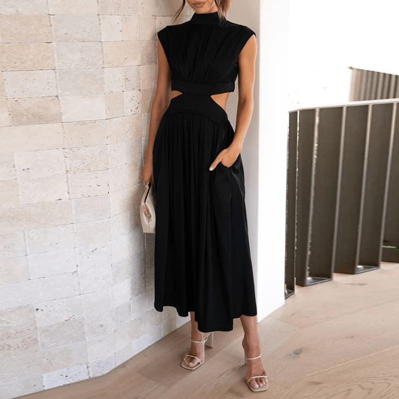 Lemoine™ | Blaise - Robe Élégante en Tissu Fluide avec Coupe Sculptée