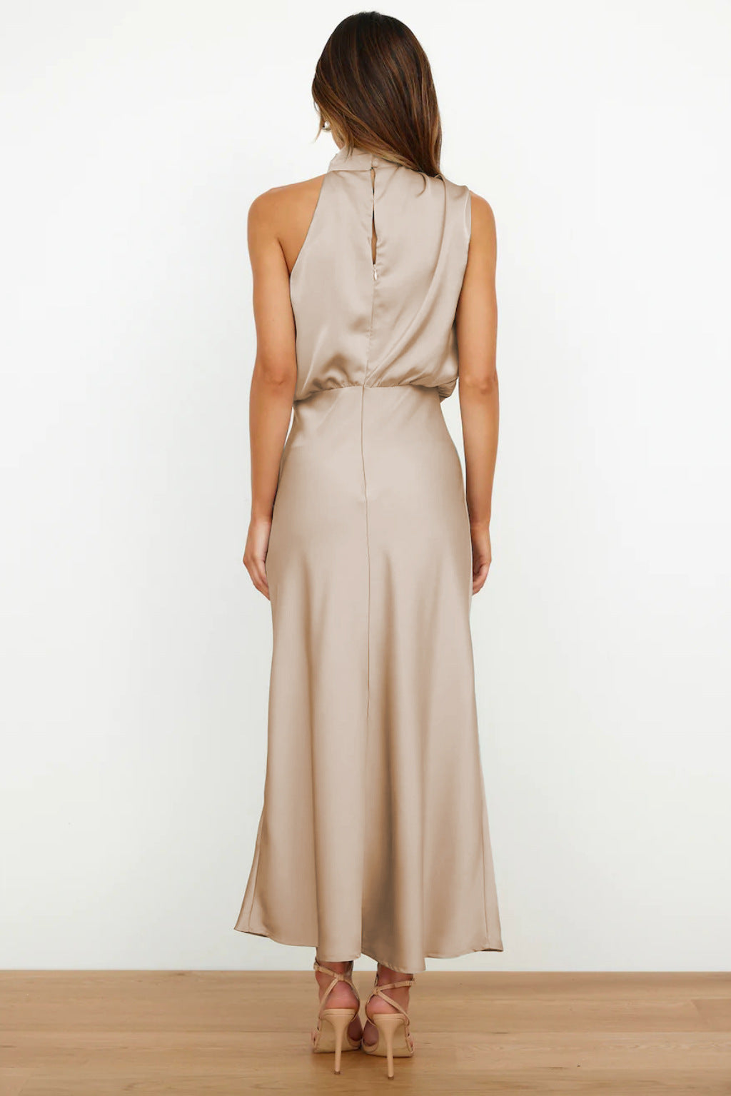 Lemoine™ | Alessia | Robe Élégante Dos Nu en Tissu Fluide
