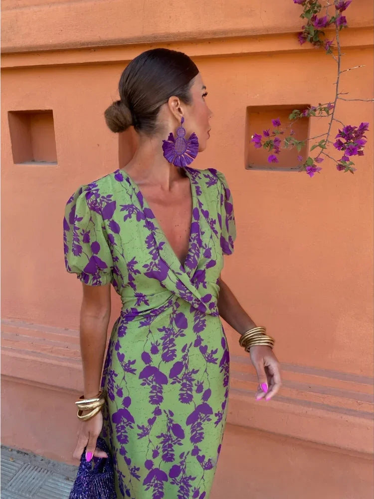 Lemoine™ | Rhiannon | Robe Élégante d'Été en Tissu Fluide avec Coupe Sculptée